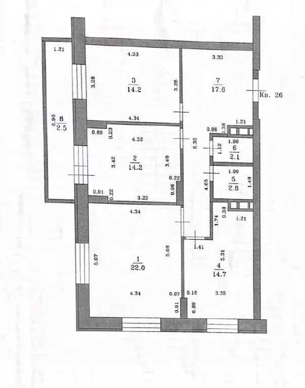 3-к кв. Татарстан, Казань ул. Чингиза Айтматова, 10 (90.1 м) - Фото 0