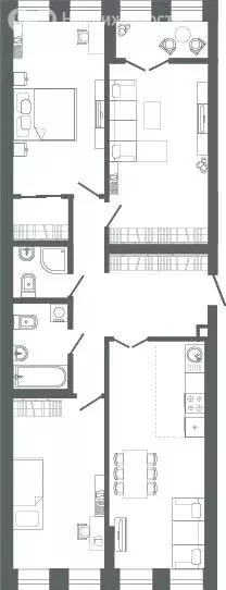 3-комнатная квартира: Екатеринбург, улица Мира, 47 (104.1 м) - Фото 0
