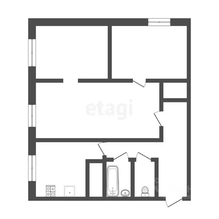 3-к кв. Смоленская область, Смоленск ул. Ломоносова, 16Б (48.5 м) - Фото 1