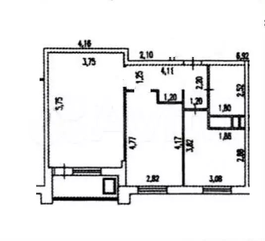 2-к. квартира, 55,8 м, 3/9 эт. - Фото 0