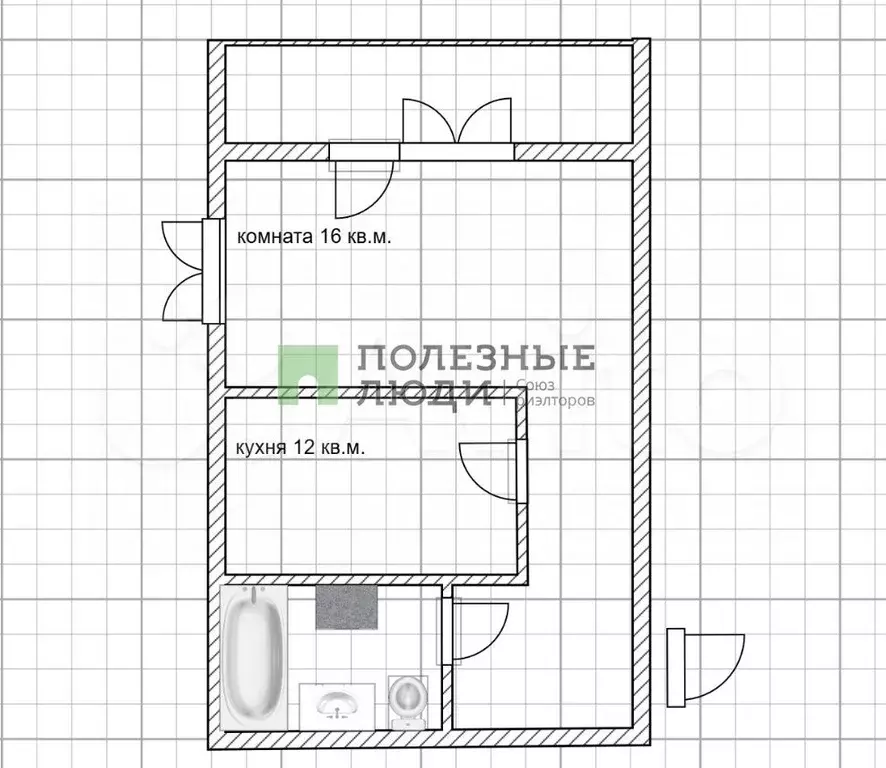 1-к. квартира, 37,8 м, 4/14 эт. - Фото 0