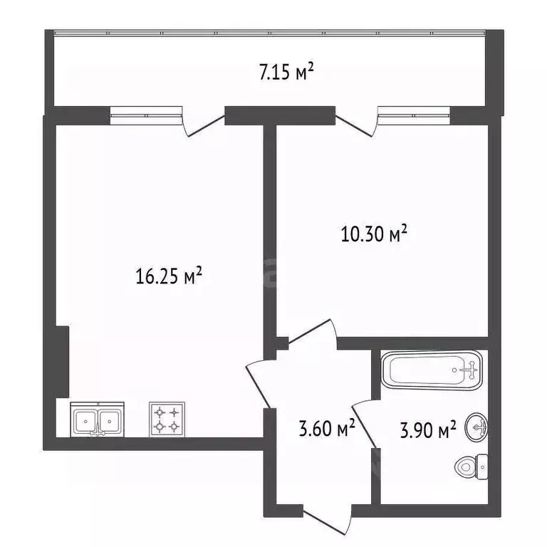 1-к кв. Санкт-Петербург Пулковское ш., 14Г (41.2 м) - Фото 1