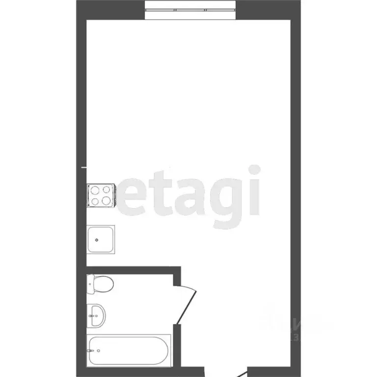 1-к кв. Томская область, Томск Водяная ул., 90/5 (16.0 м) - Фото 2