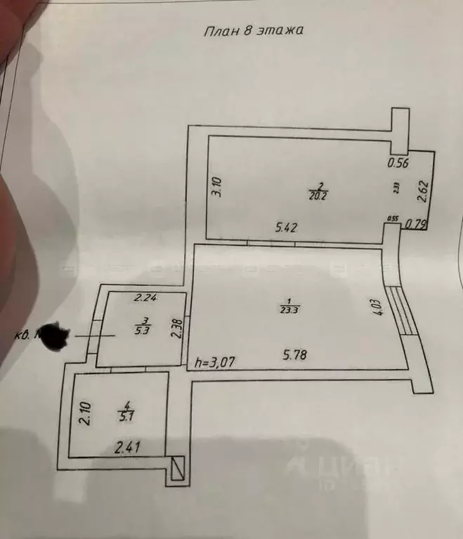 2-к кв. Татарстан, Казань ул. Тулпар, 9/28 (55.0 м) - Фото 2