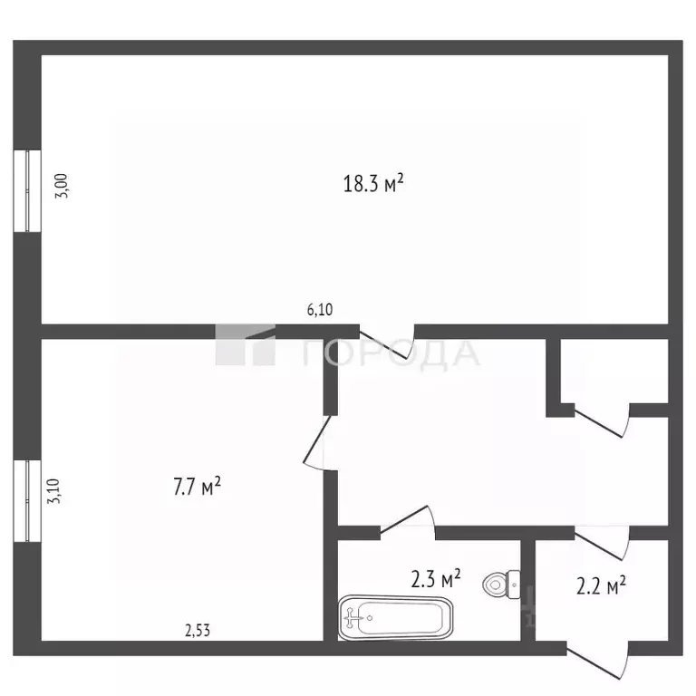 1-к кв. Алтайский край, Барнаул ул. Профинтерна, 51 (36.0 м) - Фото 1