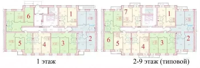 2-к. квартира, 61,8м, 6/9эт. - Фото 1