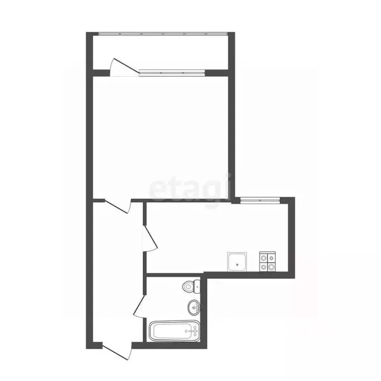 1-к кв. Воронежская область, Воронеж бул. Олимпийский, 6 (36.3 м) - Фото 2