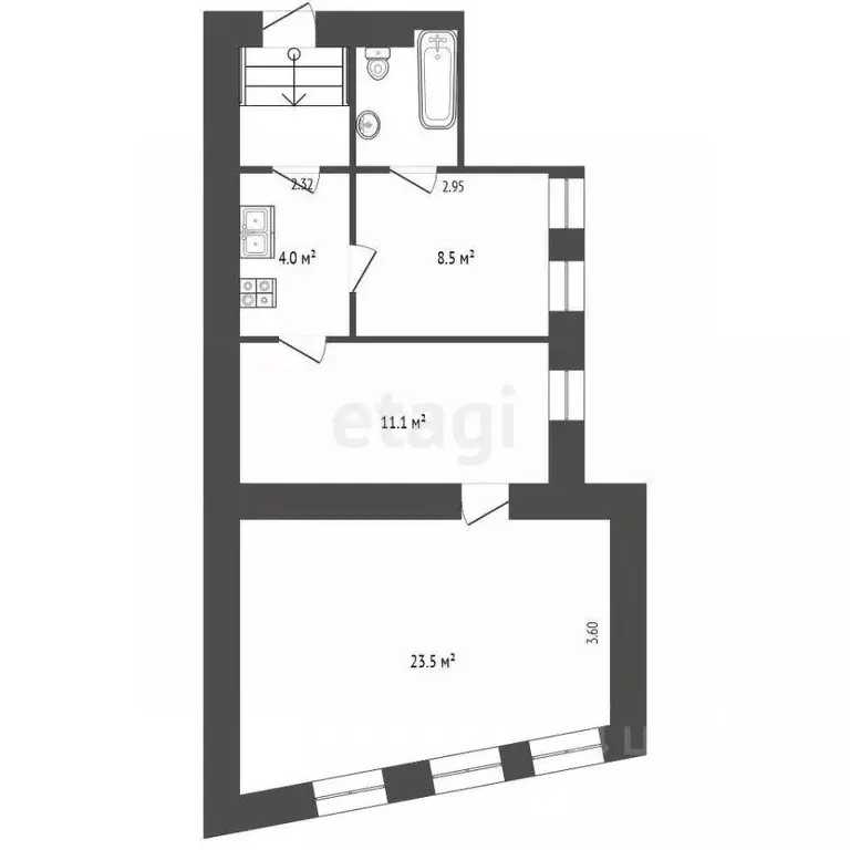 3-к кв. Крым, Евпатория ул. Матвеева, 10/17 (53.0 м) - Фото 2