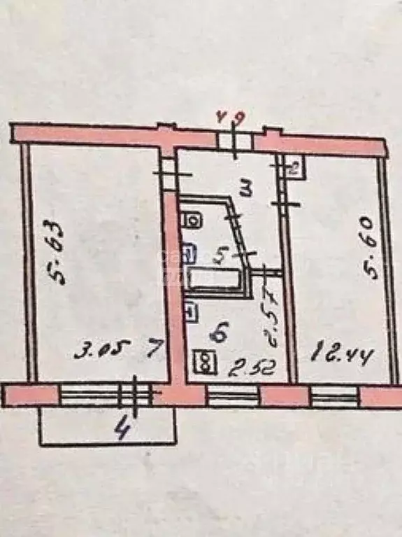 2-к кв. Курская область, Курск Союзная ул., 5 (44.5 м) - Фото 1