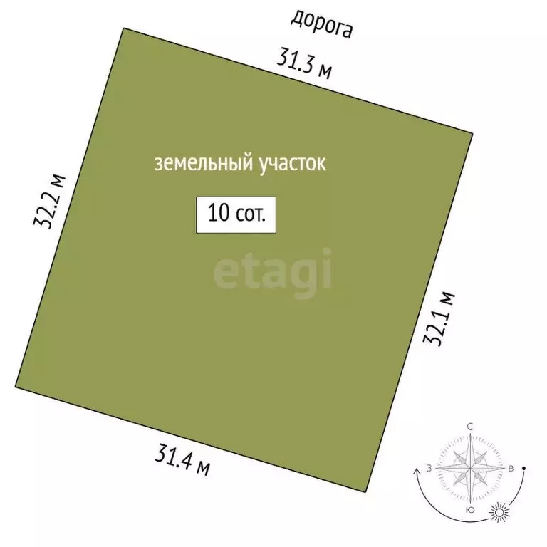 Участок в Тюменская область, Тюменский район, д. Речкина  (10.0 сот.) - Фото 2