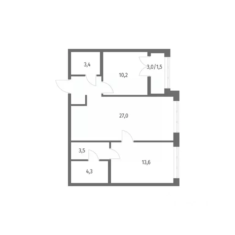 2-к кв. Ленинградская область, Ломоносовский район, Аннинское ... - Фото 1