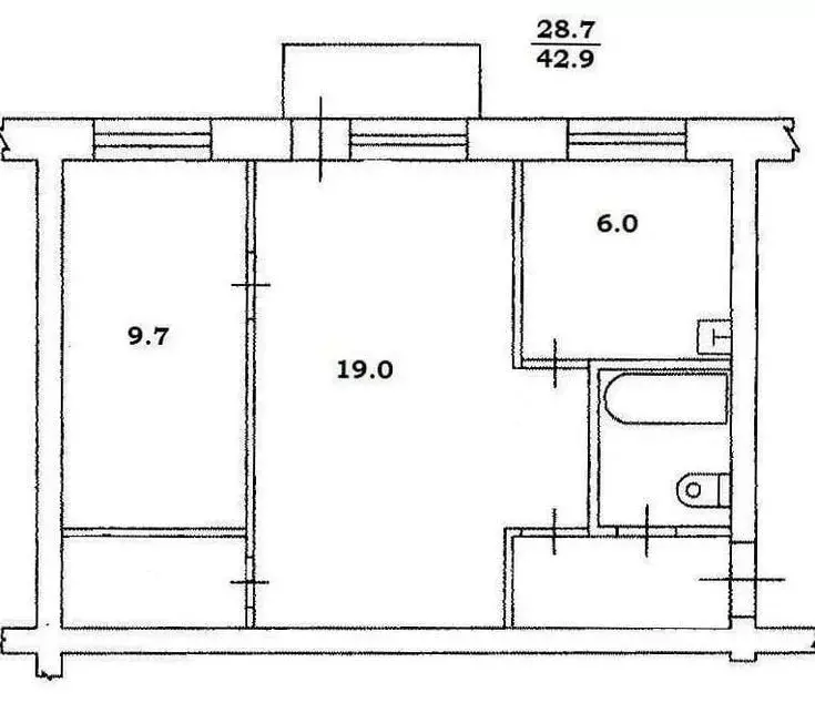 Продаётся 2-к квартира, 42.9 м - Фото 0