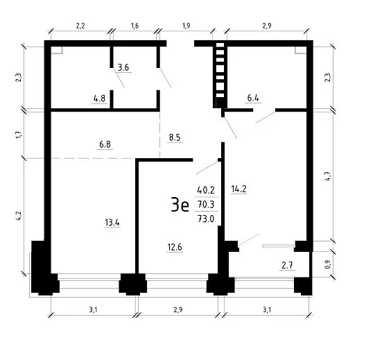 3-комнатная квартира: Пермь, улица Достоевского, 16 (73 м) - Фото 2