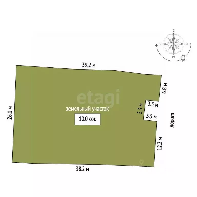 Участок в Татарстан, Заинск ул. Калинина (18.0 сот.) - Фото 1