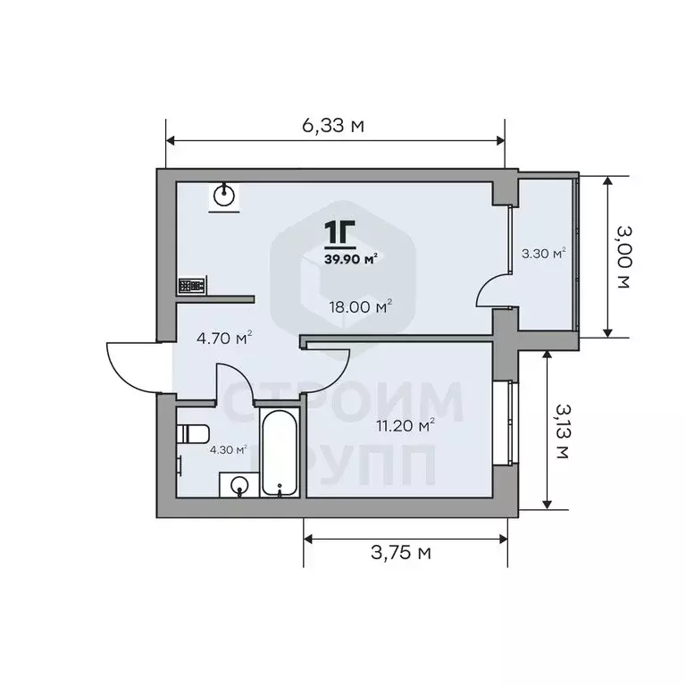 1-комнатная квартира: Ковров, Еловая улица, 94/3 (39.9 м) - Фото 1