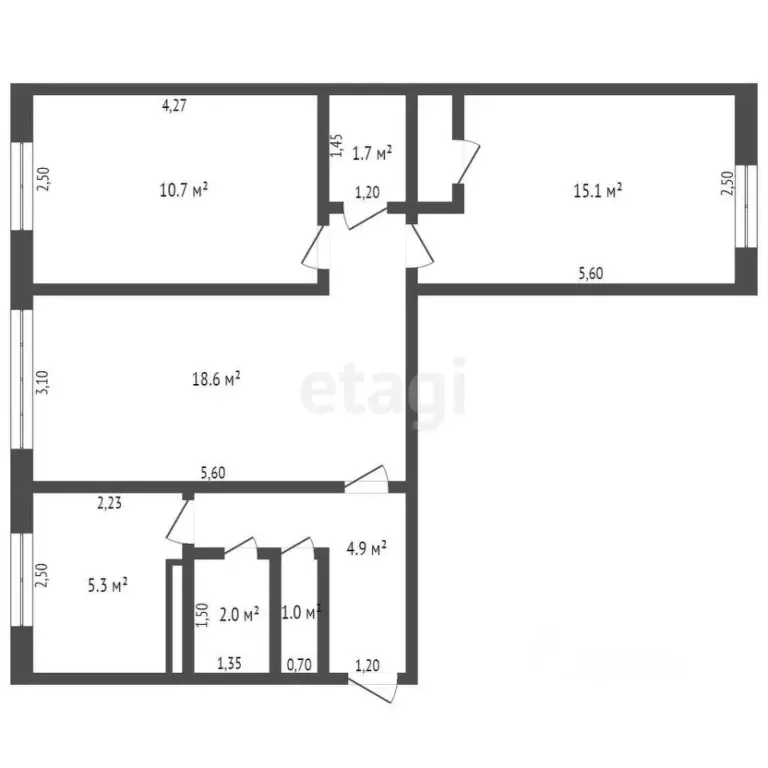 3-к кв. Кемеровская область, Кемерово просп. Ленина, 51А (58.1 м) - Фото 0