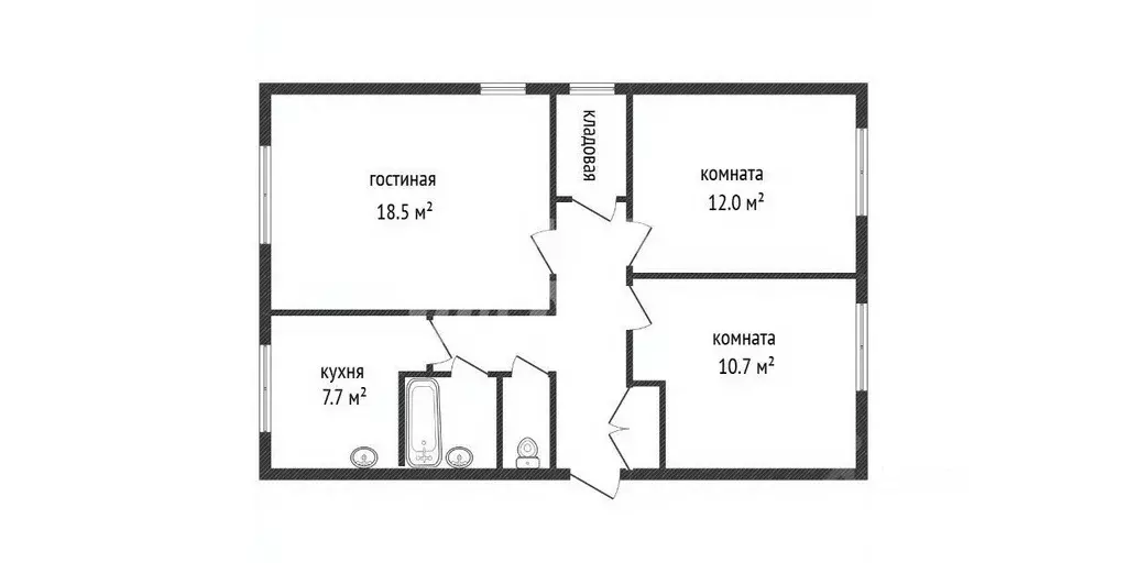 3-к кв. Кемеровская область, Ленинск-Кузнецкий ул. Лесной городок, 9 ... - Фото 2