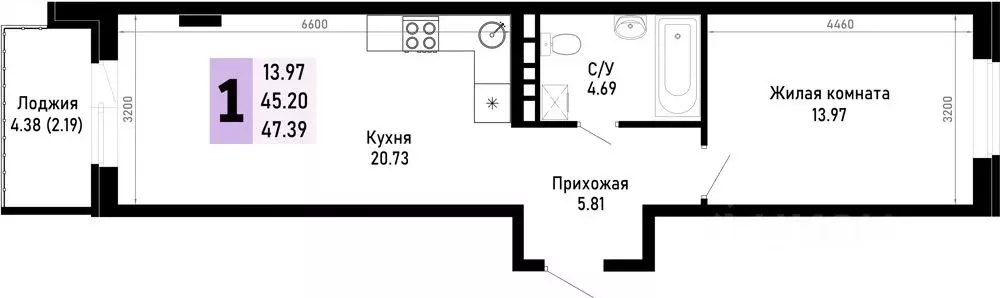 1-к кв. Краснодарский край, Анапа муниципальный округ, Нижняя ... - Фото 0