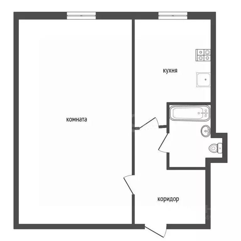 1-к кв. Воронежская область, Воронеж ул. Циолковского, 113/3 (31.9 м) - Фото 2