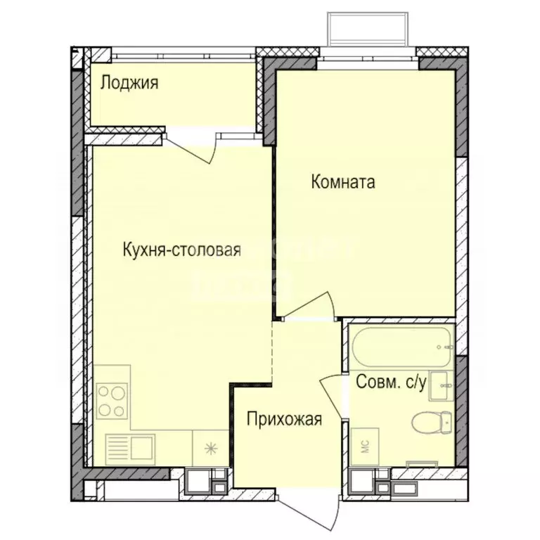 1-комнатная квартира: Ижевск, Цветочная улица, 10 (35.4 м) - Фото 1