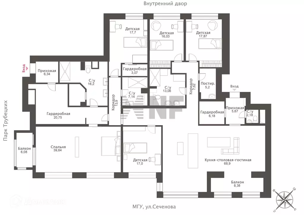 Продаётся 6-к квартира, 298.93 м - Фото 1