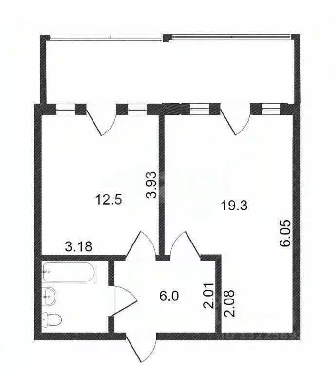 1-к кв. Вологодская область, Вологда Ленинградская ул., 79 (41.4 м) - Фото 1