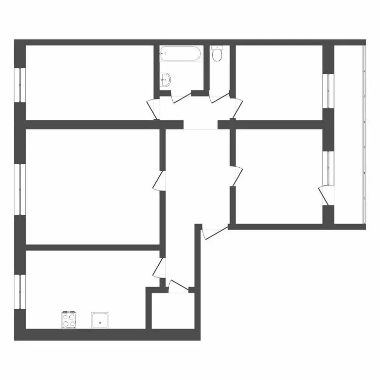 4-комнатная квартира: Тюмень, Полевая улица, 27 (77.7 м) - Фото 1