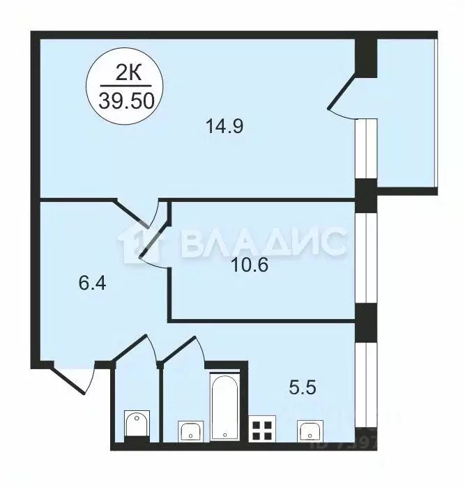 2-к кв. Вологодская область, Вологда ул. Прядильщиков, 5 (40.0 м) - Фото 1