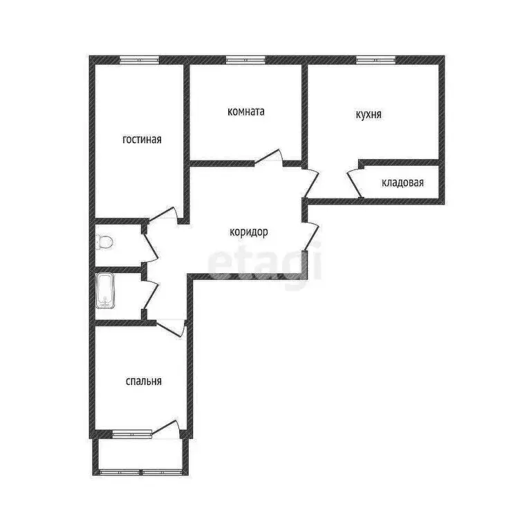 3-комнатная квартира: Курган, жилой район Заозёрный, 3-й микрорайон, ... - Фото 1