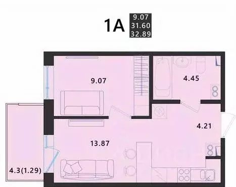 1-к кв. Псковская область, Псковский район, Завеличенская волость, д. ... - Фото 1
