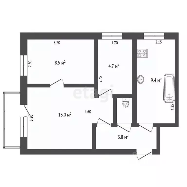 3-к кв. Орловская область, Орловский муниципальный округ, пос. ... - Фото 1