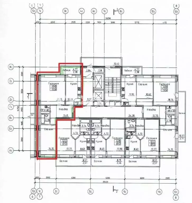 2-комнатная квартира: Воронеж, Московский проспект, 48Б (64.1 м) - Фото 1