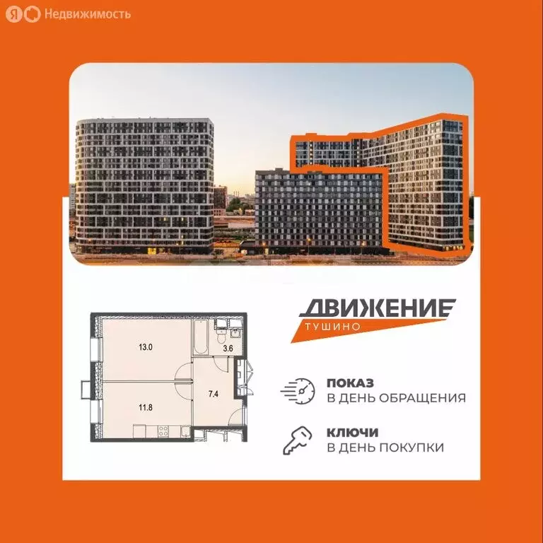 1-комнатная квартира: Москва, Волоколамское шоссе, 71/22к1 (35 м) - Фото 2