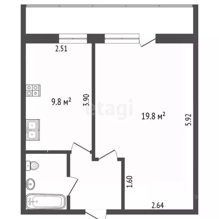 1-к кв. Московская область, Сергиево-Посадский городской округ, д. ... - Фото 2