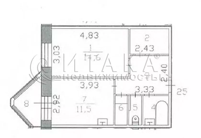 1-к кв. Ленинградская область, Подпорожский район, Никольское ... - Фото 1