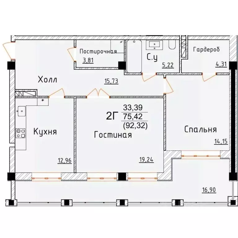 2-к кв. Дагестан, Дербент ул. Графа Воронцова, 78скА-5 (92.32 м) - Фото 0