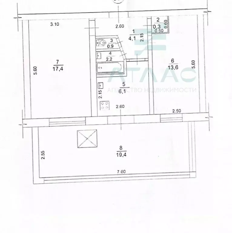 2-к кв. Крым, Симферополь ул. Киевская, 161 (64.0 м) - Фото 2