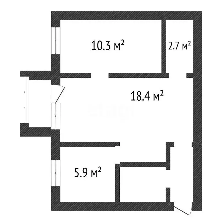 2-комнатная квартира: Воронеж, улица Станкевича, 1 (44 м) - Фото 1