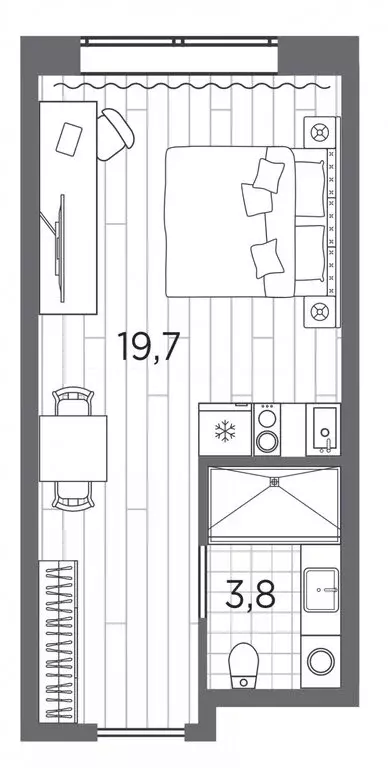 Квартира-студия: Санкт-Петербург, проспект Стачек, 62Б (23.5 м) - Фото 0