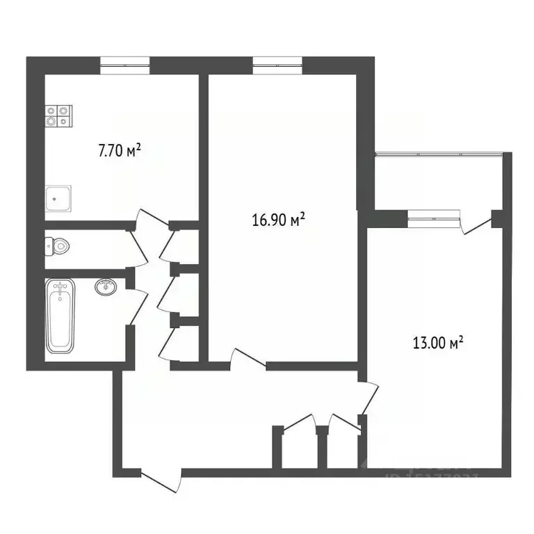 2-к кв. Ямало-Ненецкий АО, Новый Уренгой Советский мкр, 4/4 (54.6 м) - Фото 2