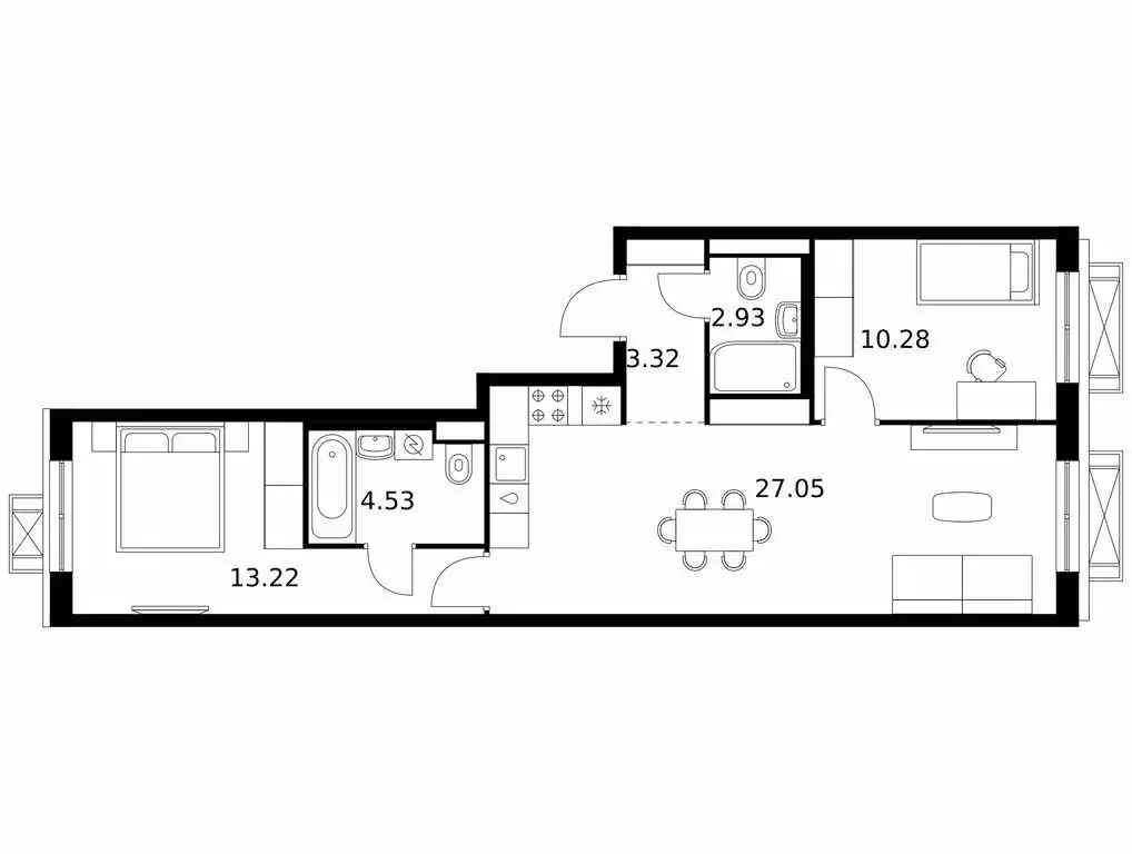 2-комнатная квартира: Улан-Удэ, Советская улица, 6/2 (61.33 м) - Фото 1