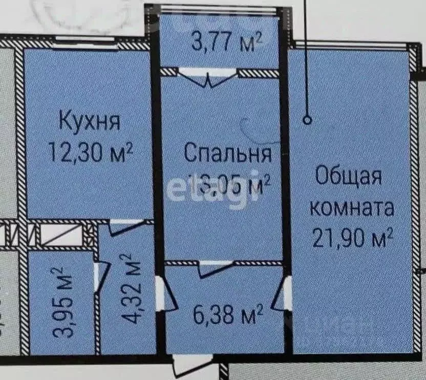 2-к кв. Дагестан, Махачкала ул. Каримова, 6А (66.0 м) - Фото 1
