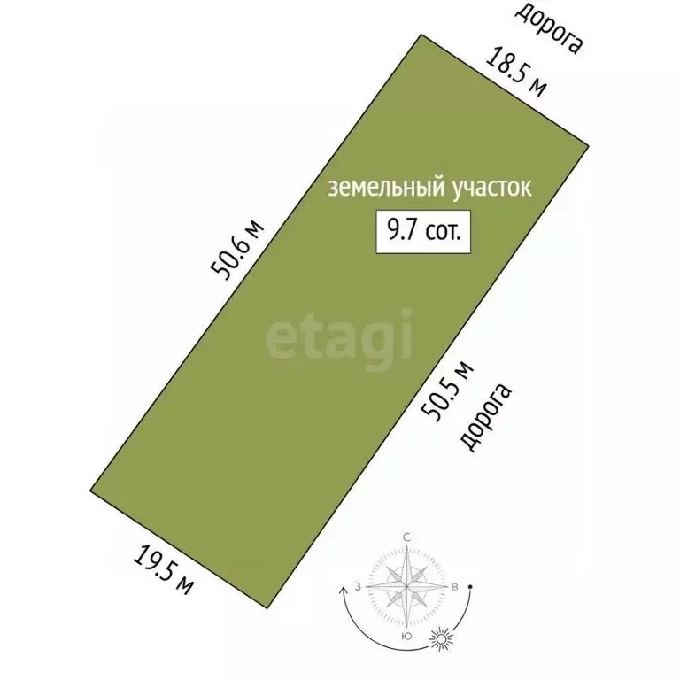 Участок в Тюменская область, Тюмень Медик СНТ, ул. Озерная, 427 (9.69 ... - Фото 1