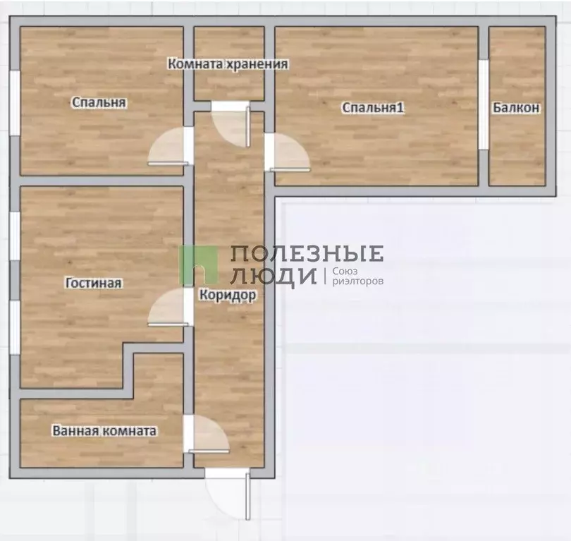 3-к кв. Курганская область, Курган ул. Коли Мяготина, 87 (54.3 м) - Фото 2