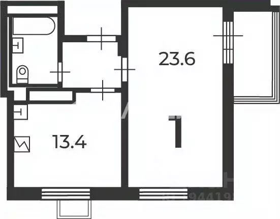 1-к кв. Москва 2-я Хуторская ул., 33к1 (44.8 м) - Фото 2