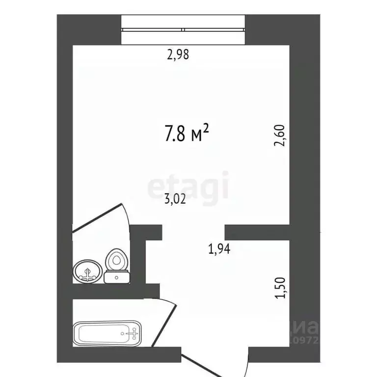 1-к кв. Башкортостан, Стерлитамак ул. Худайбердина, 170А (12.2 м) - Фото 1