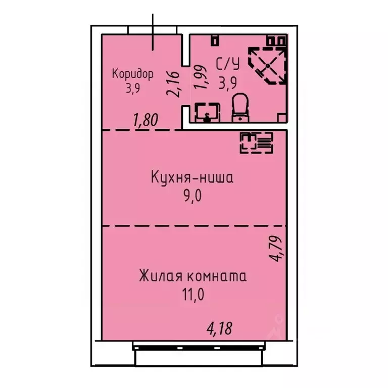 1-к кв. Иркутская область, Иркутск Култукская ул., 16 (27.8 м) - Фото 0