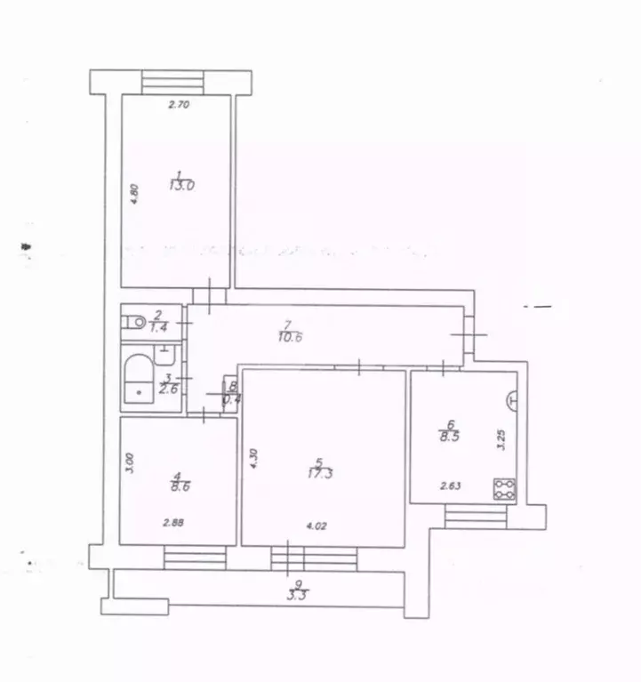 3-к кв. Татарстан, Казань ул. Рихарда Зорге, 57/29 (65.7 м) - Фото 1