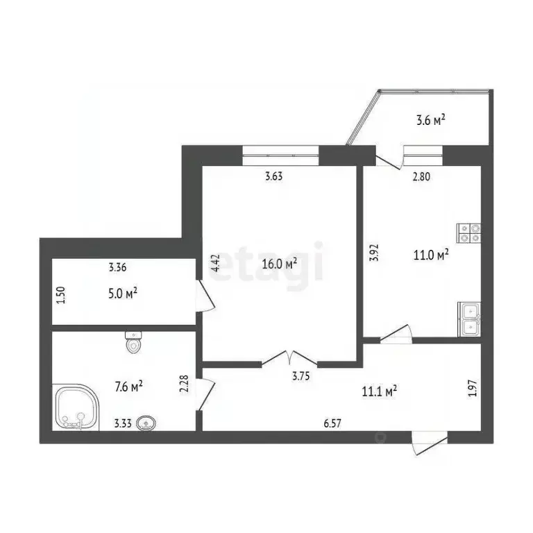 1-к кв. Тюменская область, Тюмень Войновка мкр, ул. Энергостроителей, ... - Фото 1