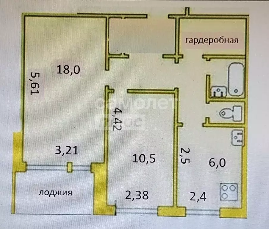 2-к кв. Мурманская область, Мурманск ул. Старостина, 19 (49.7 м) - Фото 1